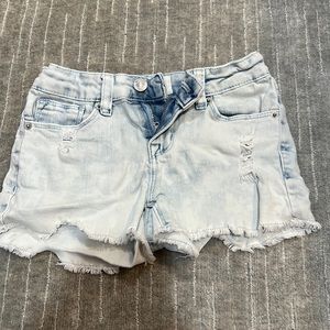Washed out blue jean shorts. Adorable, in amazing condition. Size 10 kids!!